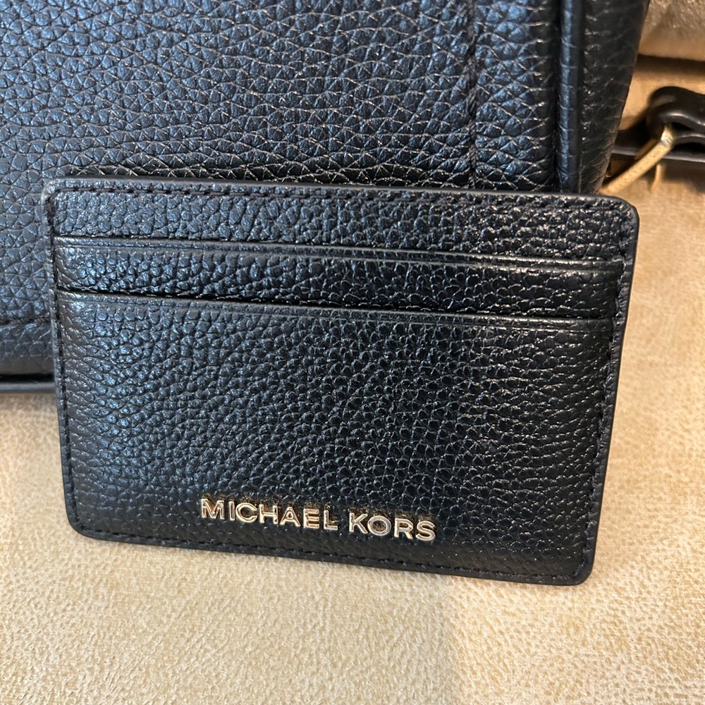 Michael Kors Textured Black Card Holder